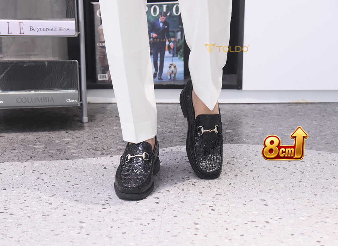 Giày cao nam 8cm đế khâu nhẹ 6